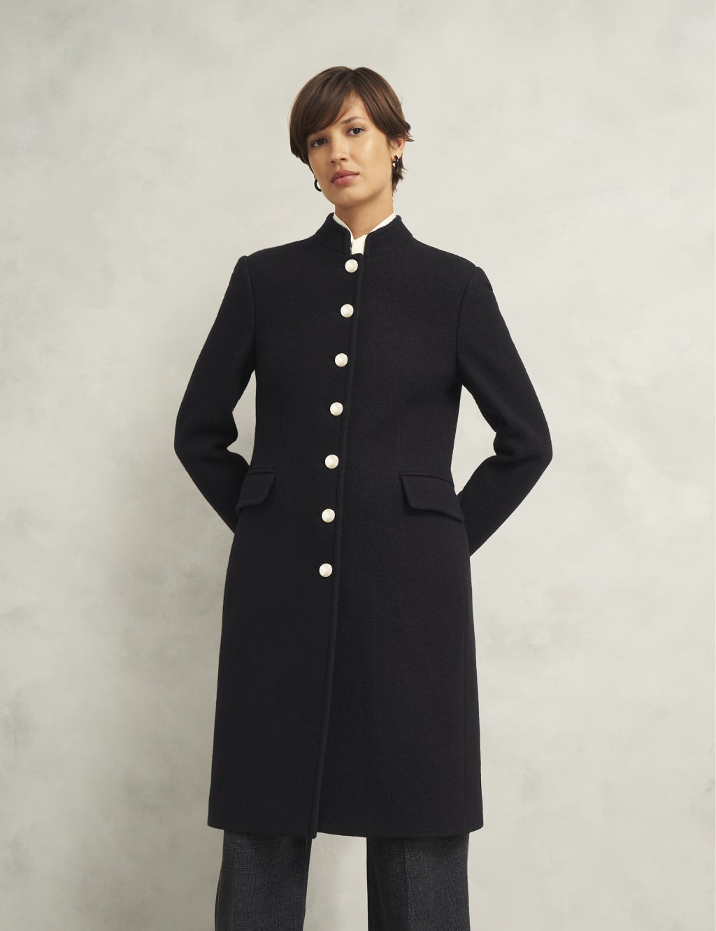 Long neck coat top