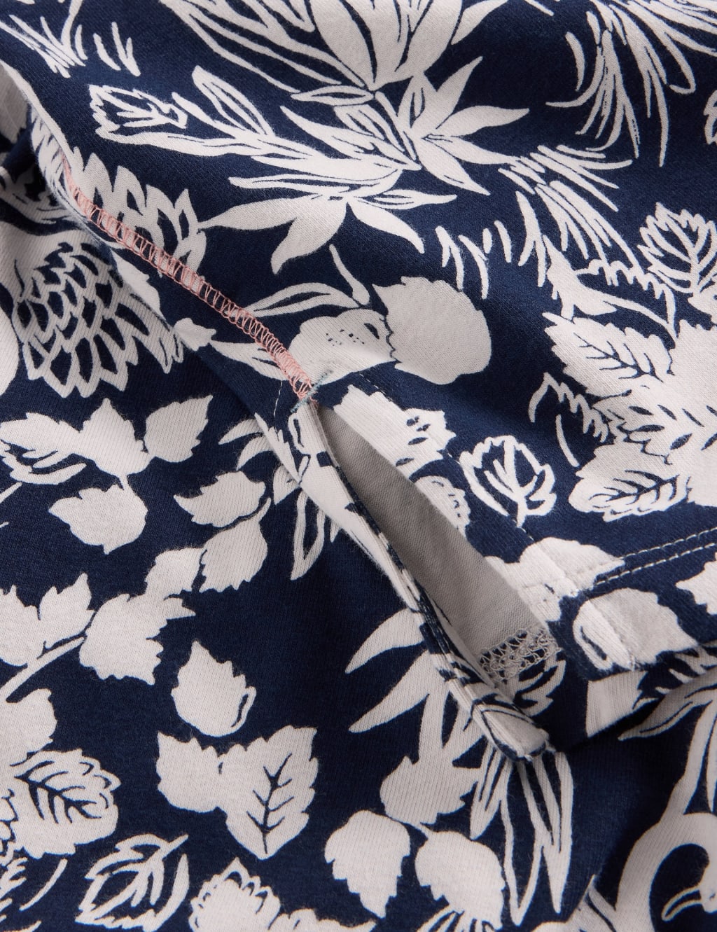 Pure Cotton Jersey Leaf Print Nightdress