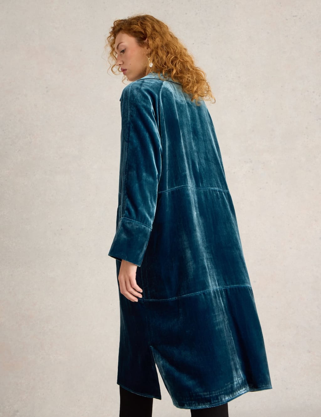 Plus size velvet duster coat new arrivals