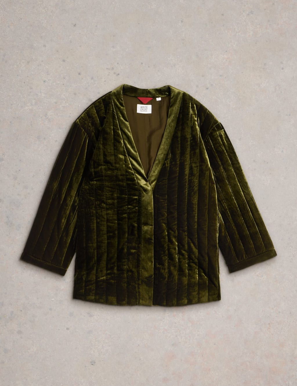 Velvet Quilted Relaxed Kimono Jacket White Stuff M S