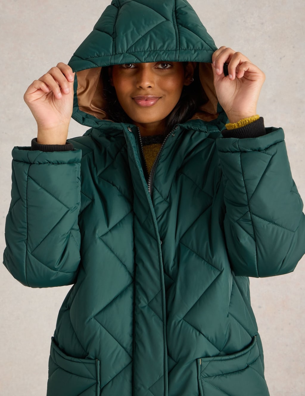 Quilted raincoat with hood new arrivals