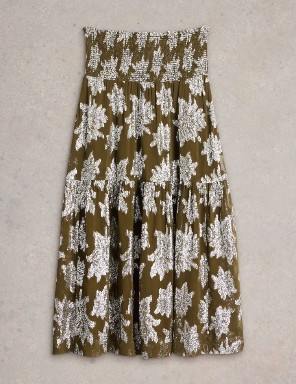 White jacquard maxi skirt cheap
