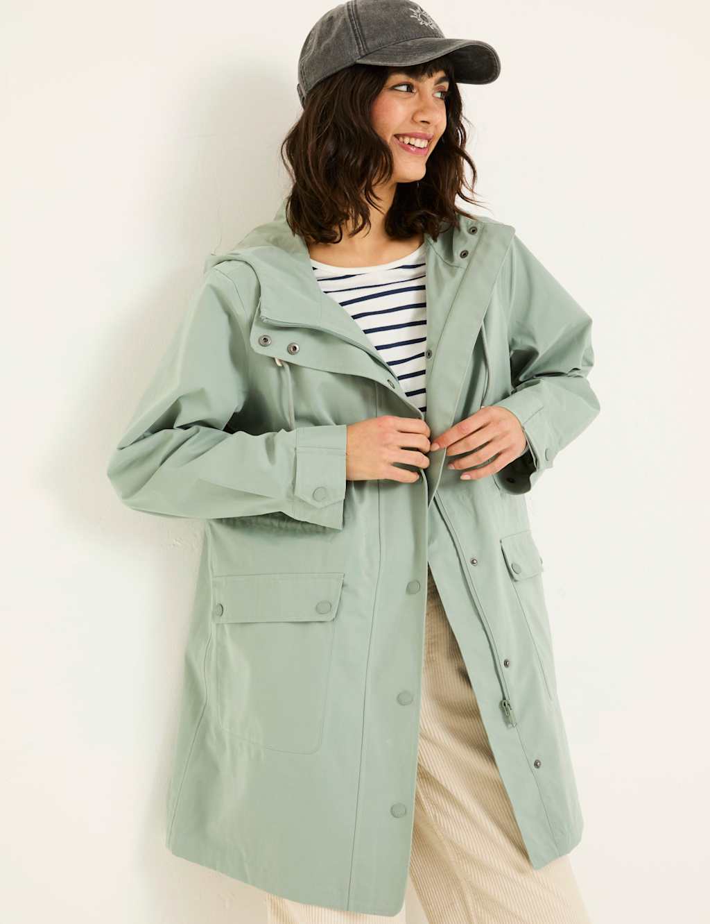 Waterproof Hooded Relaxed Longline Raincoat 4 of 8