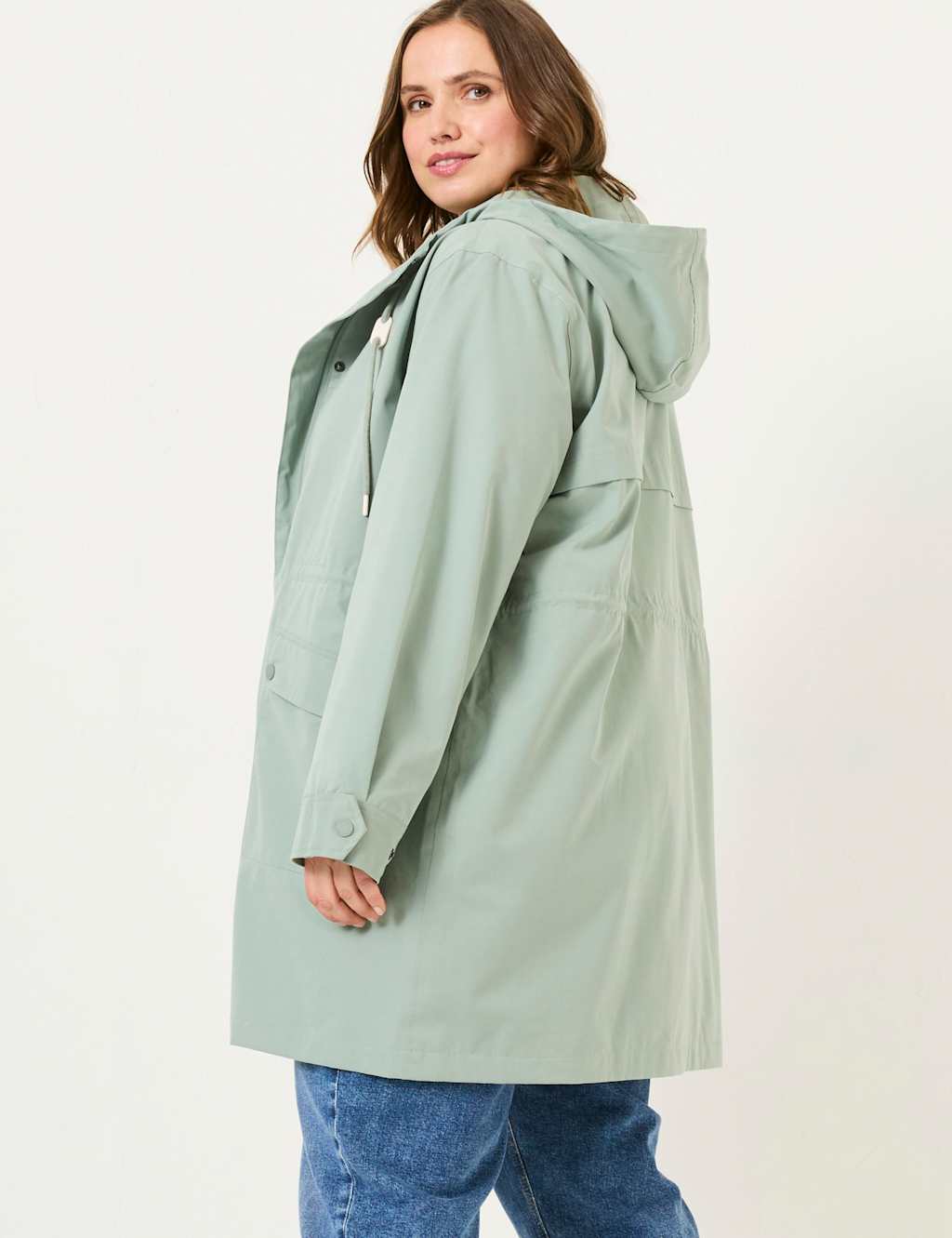 Waterproof Hooded Relaxed Longline Raincoat 8 of 8