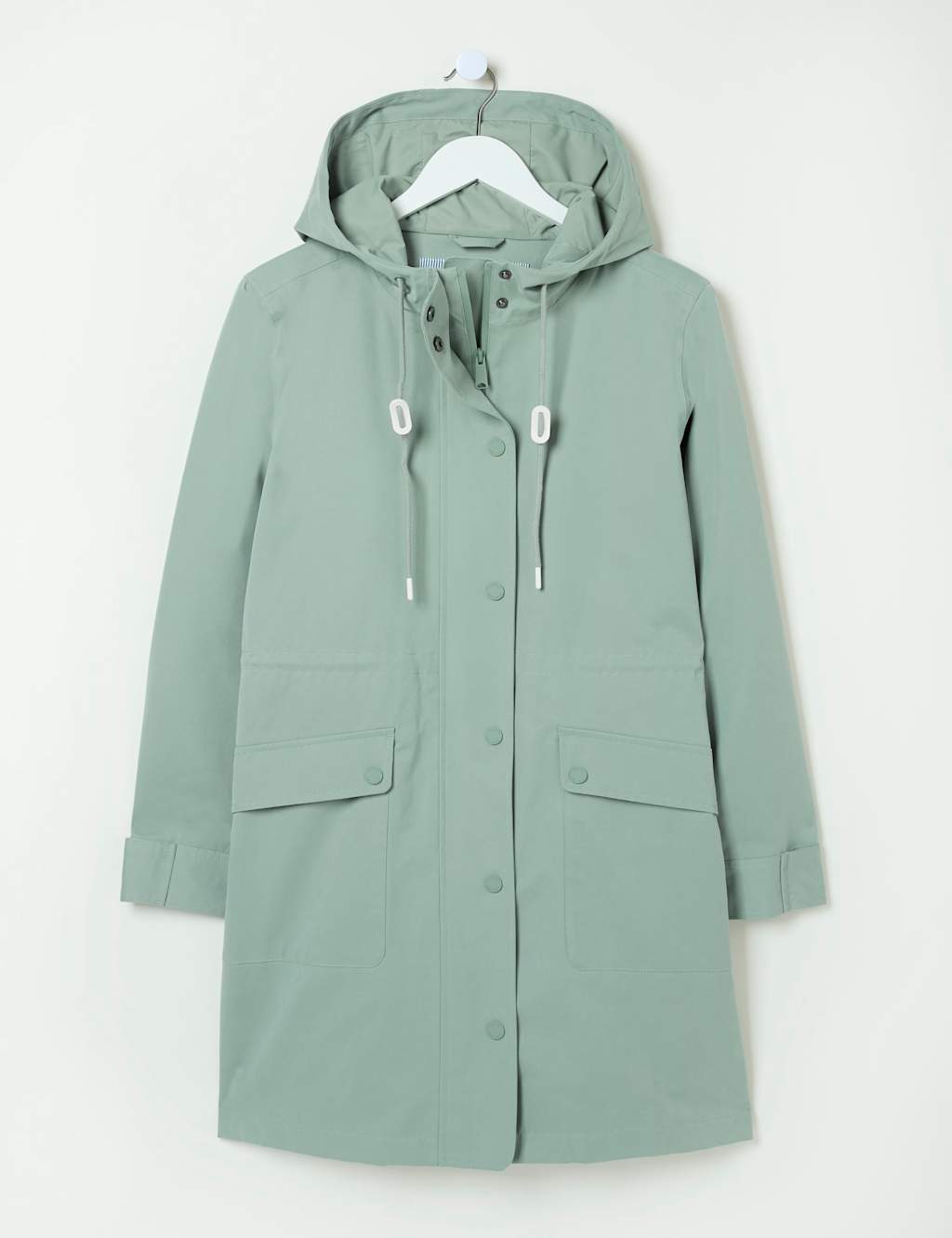 Waterproof Hooded Relaxed Longline Raincoat 2 of 8