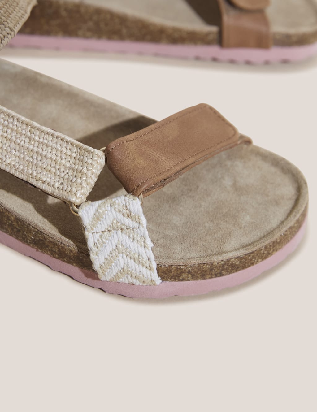 Woven Ankle Strap Footbed Sandals