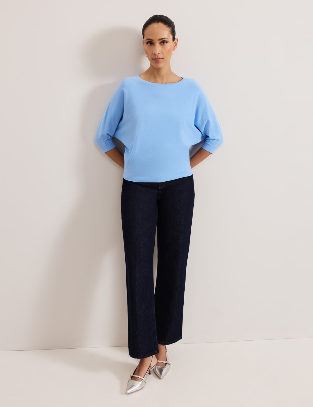 Slash Neck Batwing Sleeve Jumper 3 of 8