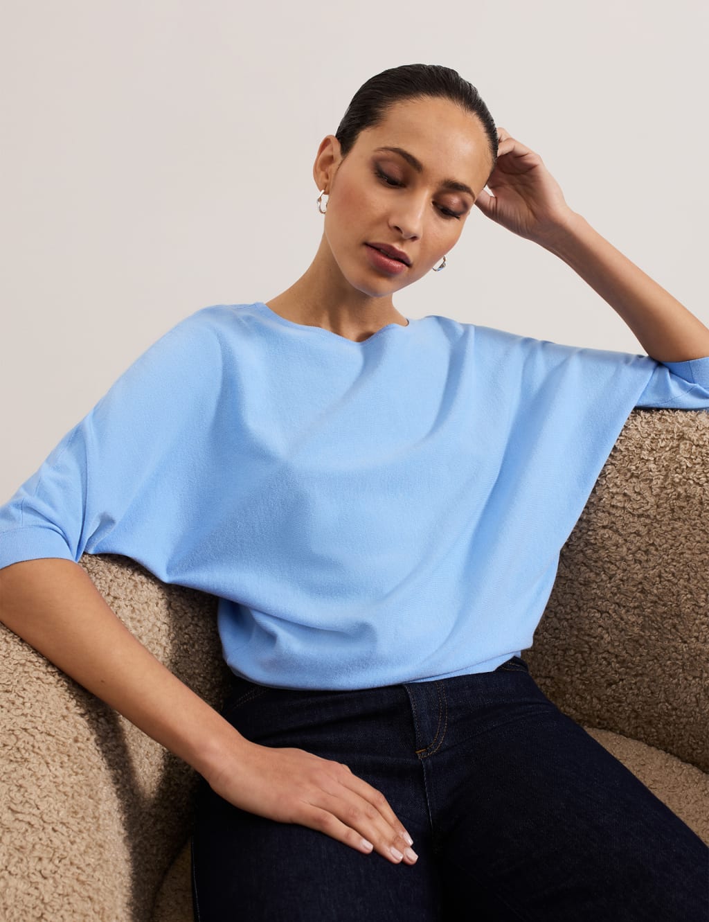 Slash Neck Batwing Sleeve Jumper 7 of 8