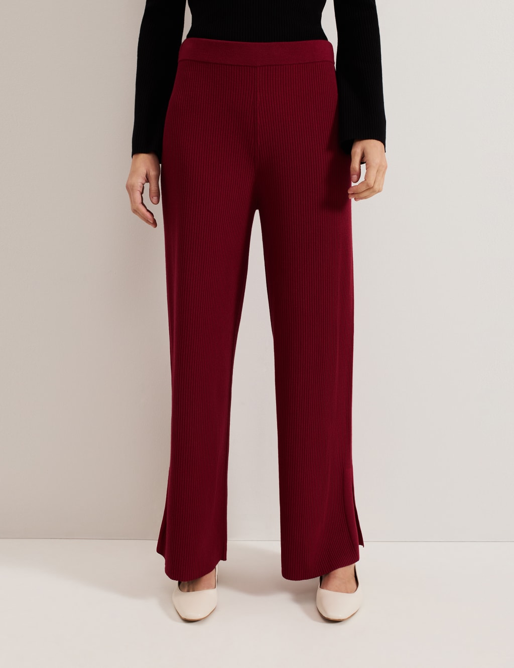 Ribbed Wide Leg Trousers 3 of 7