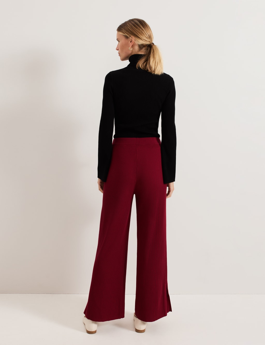 Ribbed Wide Leg Trousers 4 of 7