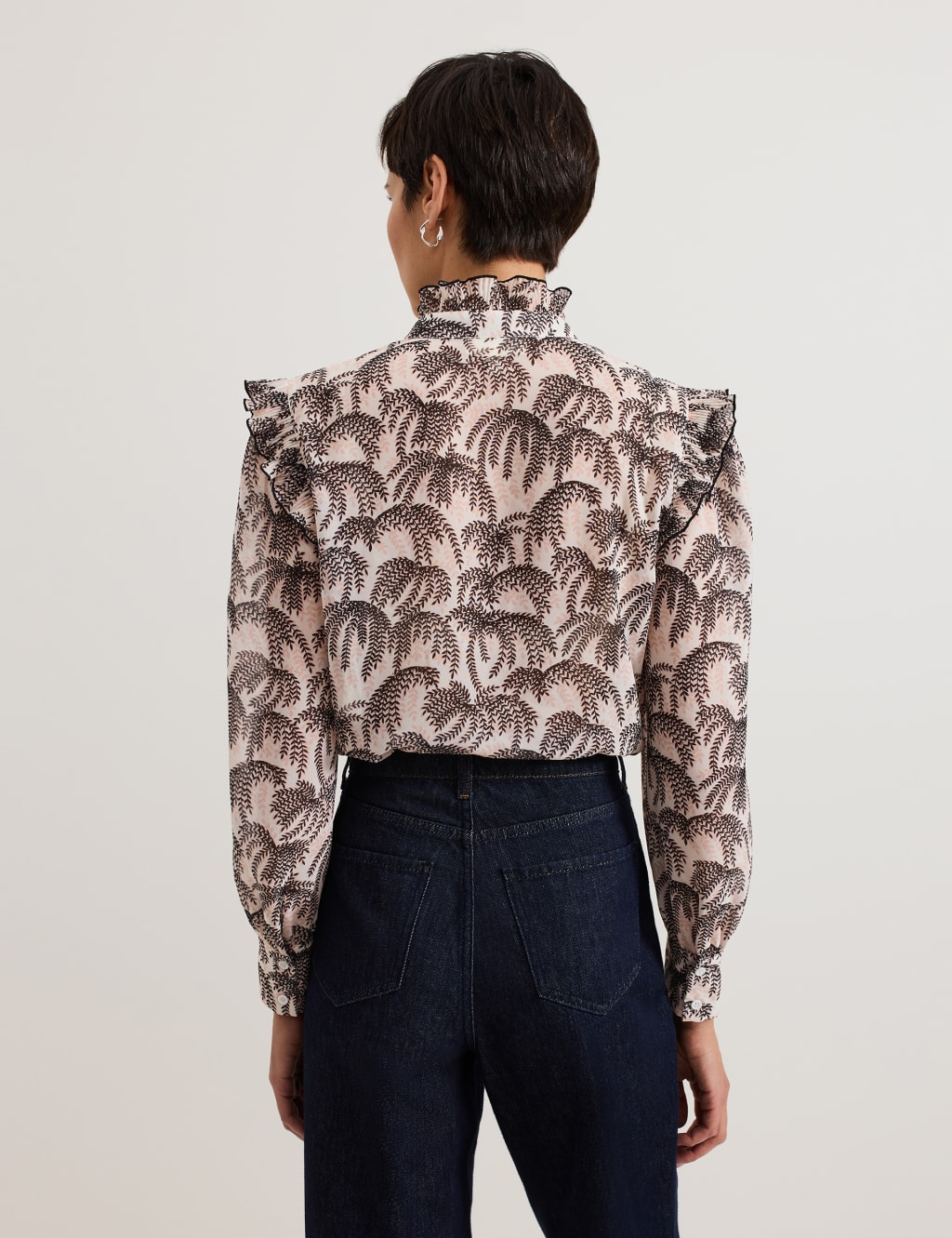 Printed High Neck Blouse 4 of 7