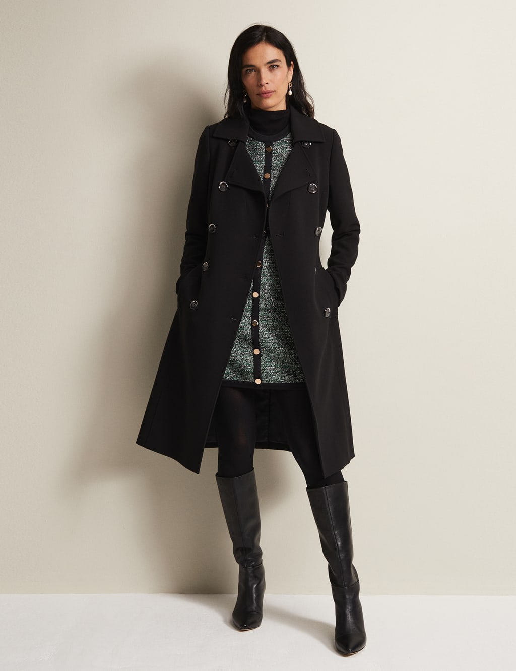 Belted Double Breasted Trench Coat 3 of 6