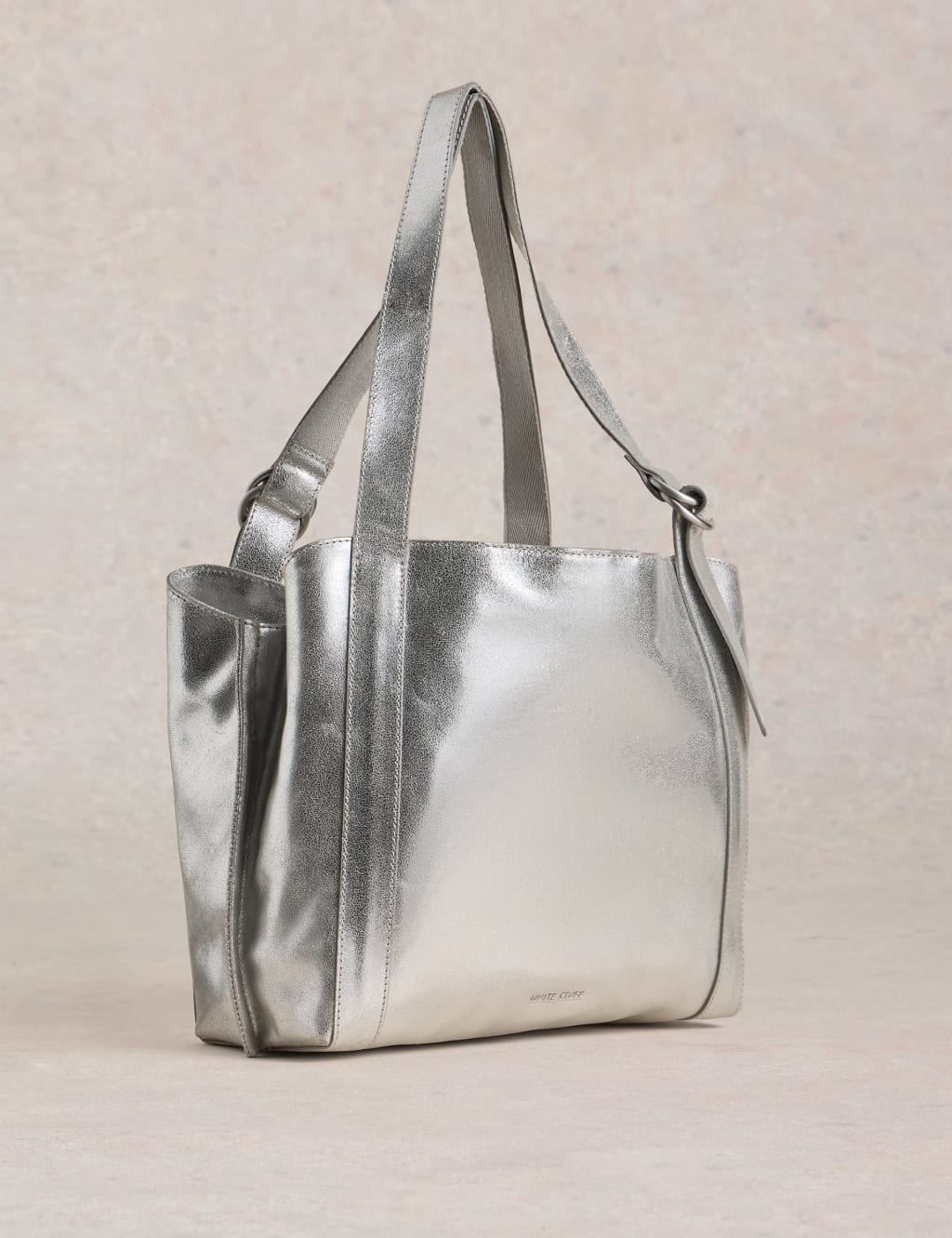 Metallic Leather Tote Bag 3 of 5
