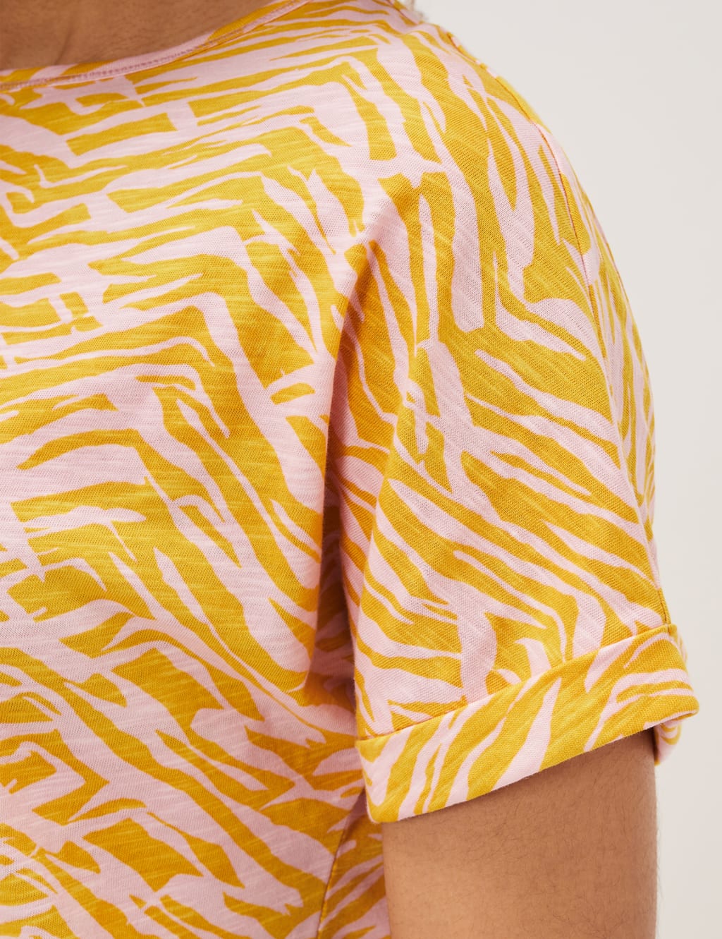 Jersey Zebra Print Short Sleeve Top 5 of 5