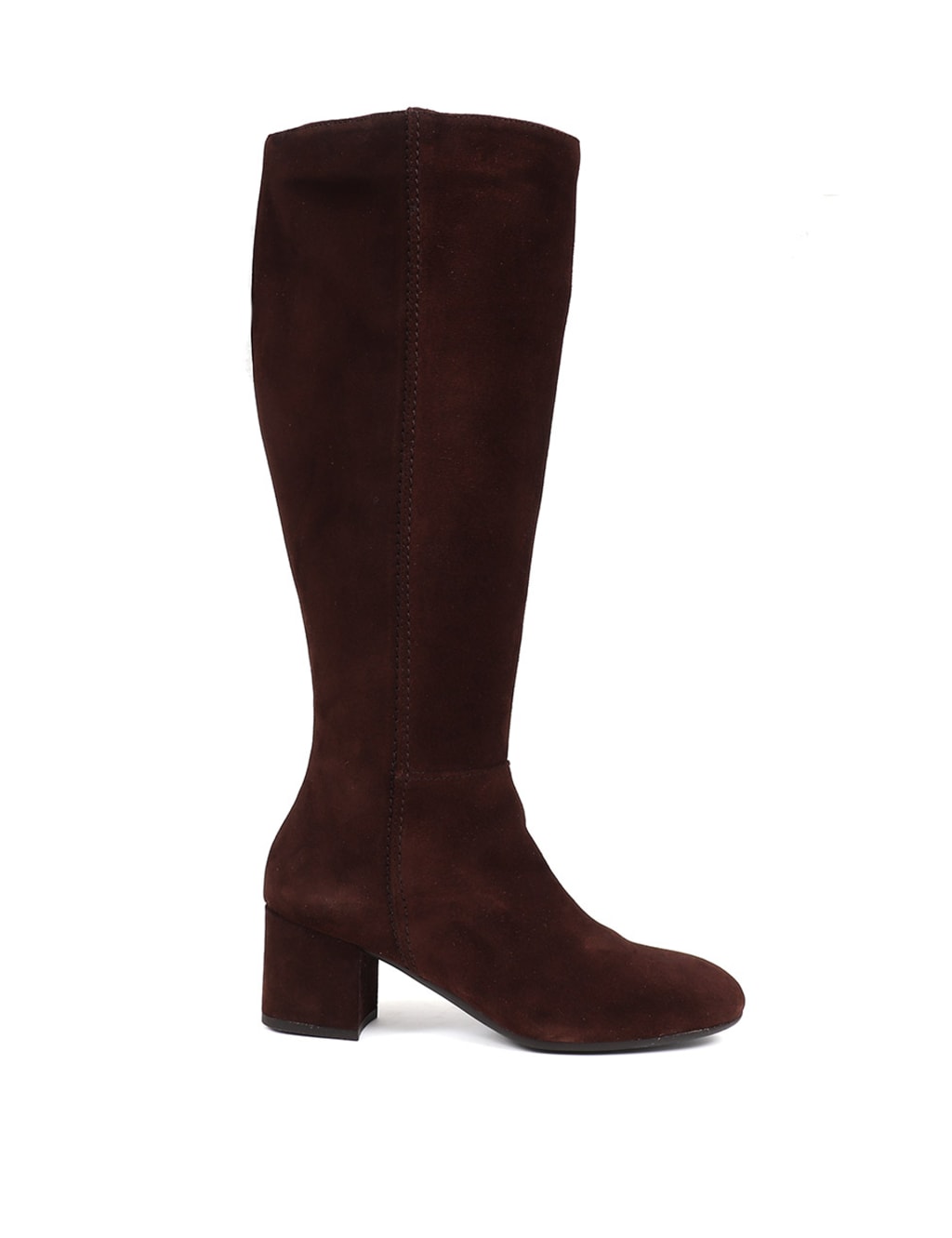 Suede Block Heel Knee High Boots 6 of 6