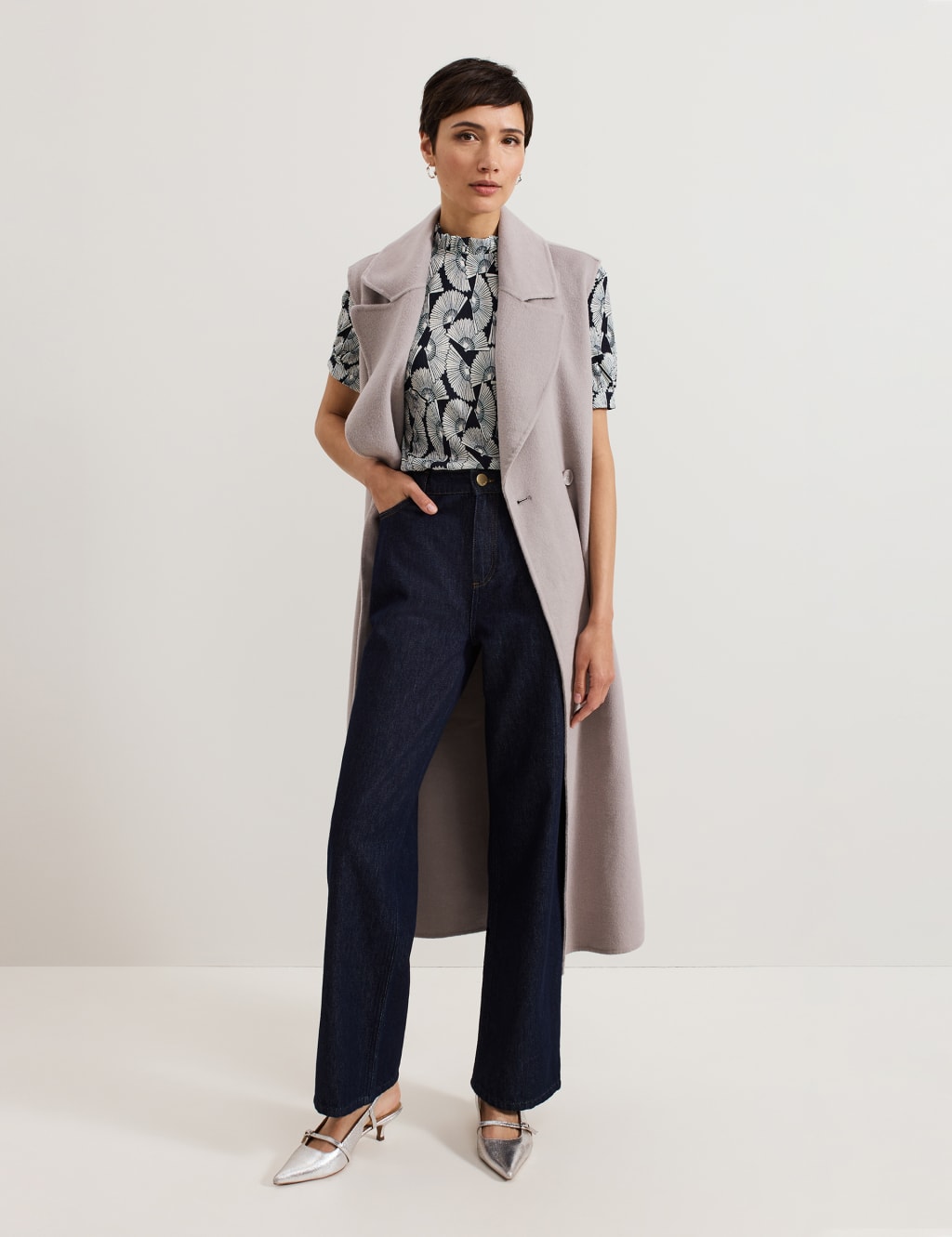 Printed Funnel Neck Top 8 of 8
