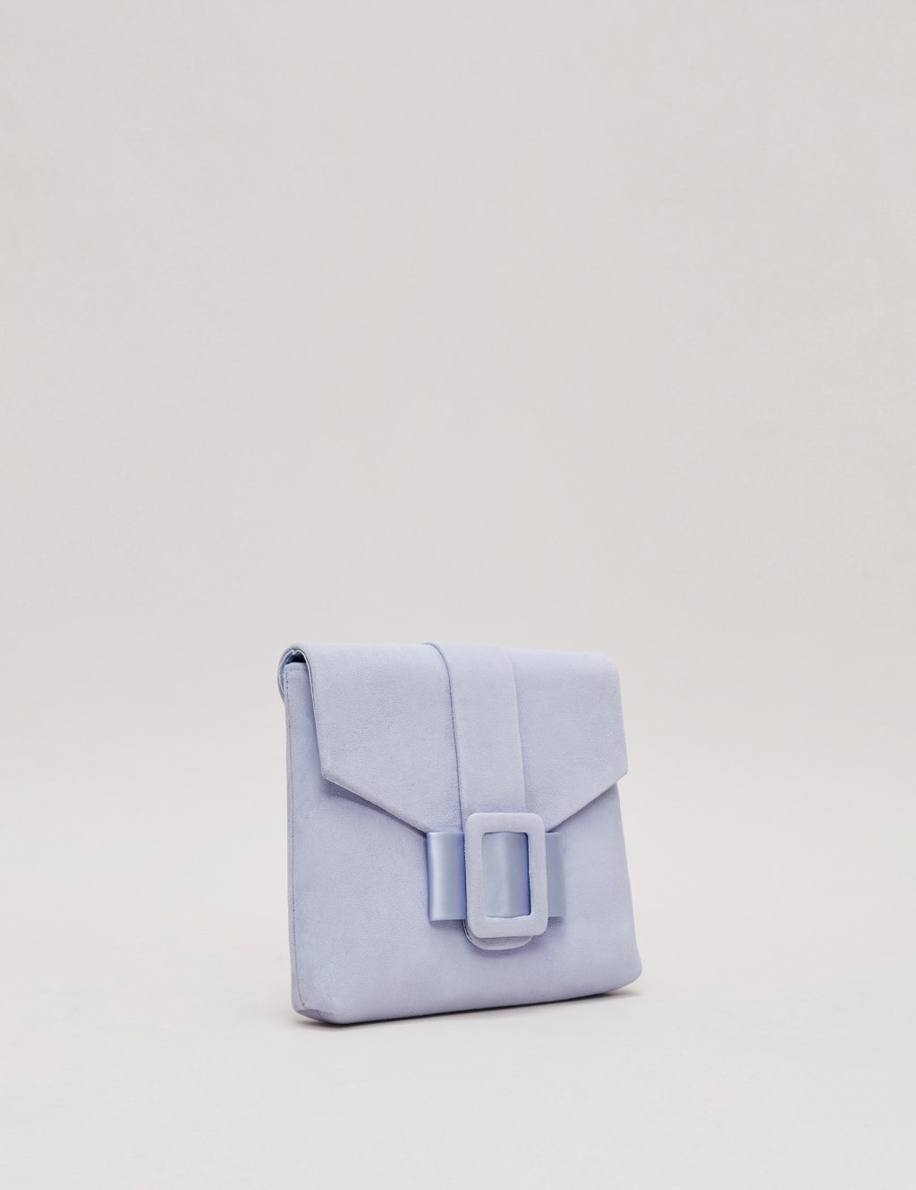Suede Buckle Detail Clutch Bag 4 of 7