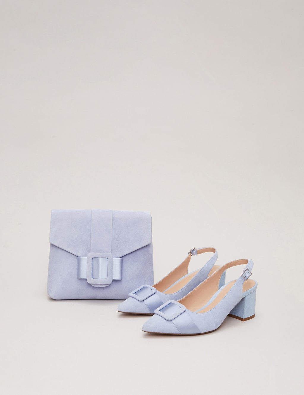 Suede Buckle Detail Clutch Bag 7 of 7