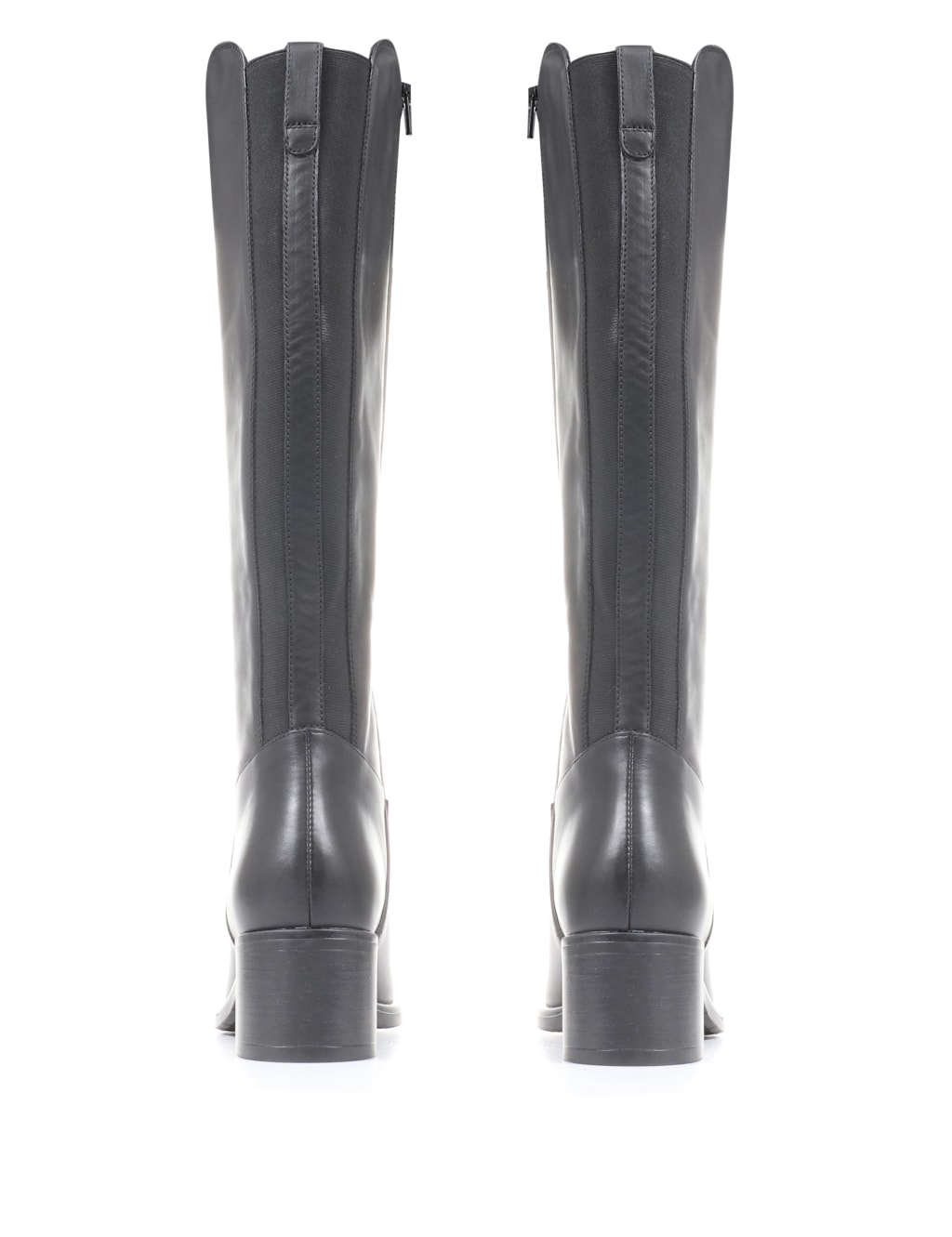Leather Block Heel Knee High Boots 5 of 7