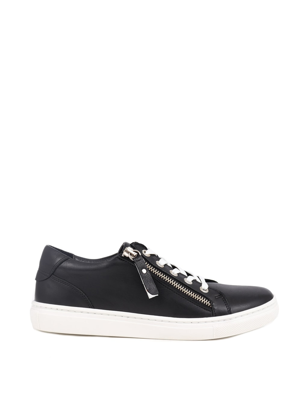 Leather Zip Up Trainers Jones Bootmaker M S