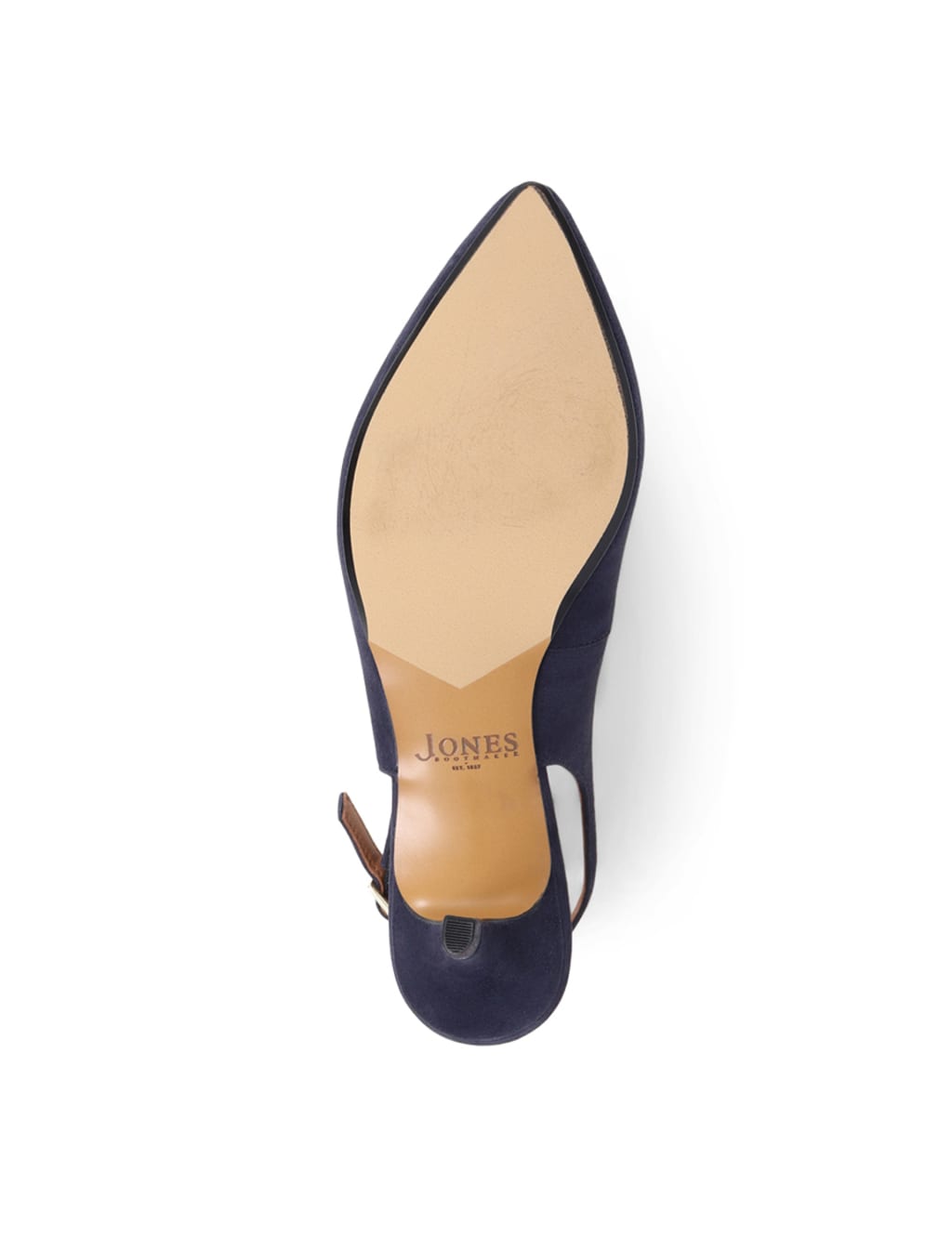 Leather Kitten Heel Pointed Slingback Shoes 5 of 6