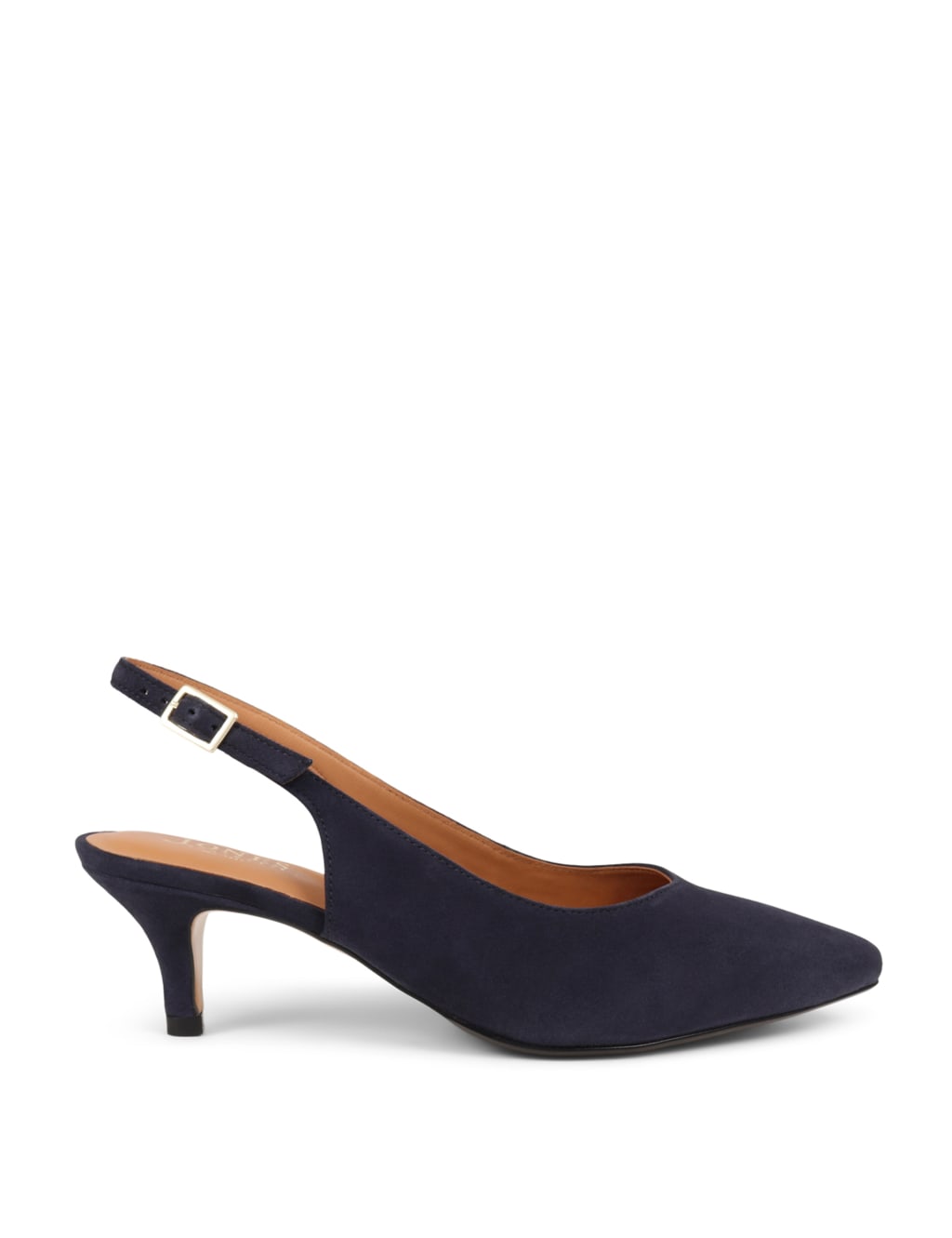 Navy kitten heel slingbacks hotsell