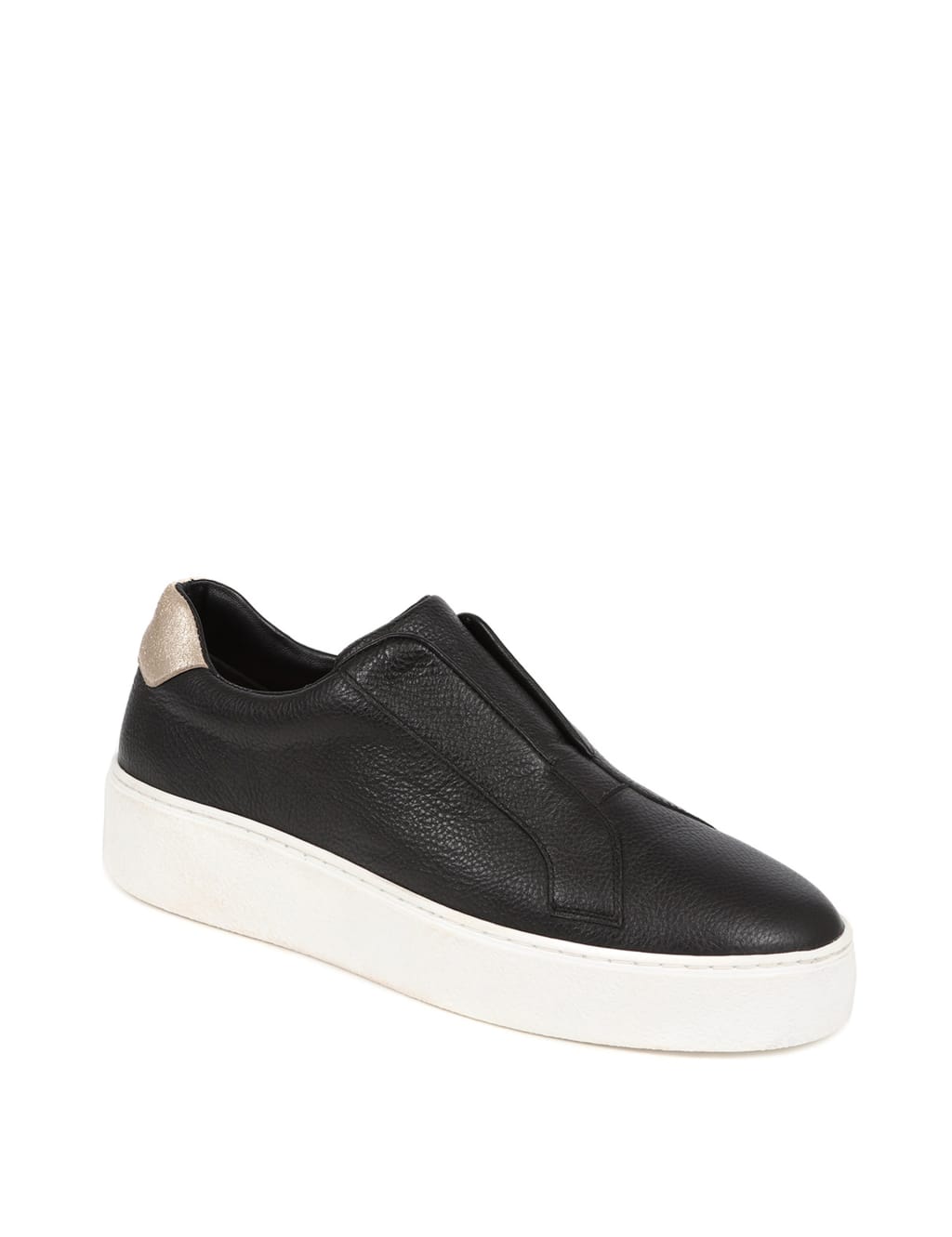 Leather slip on platform sneakers deals