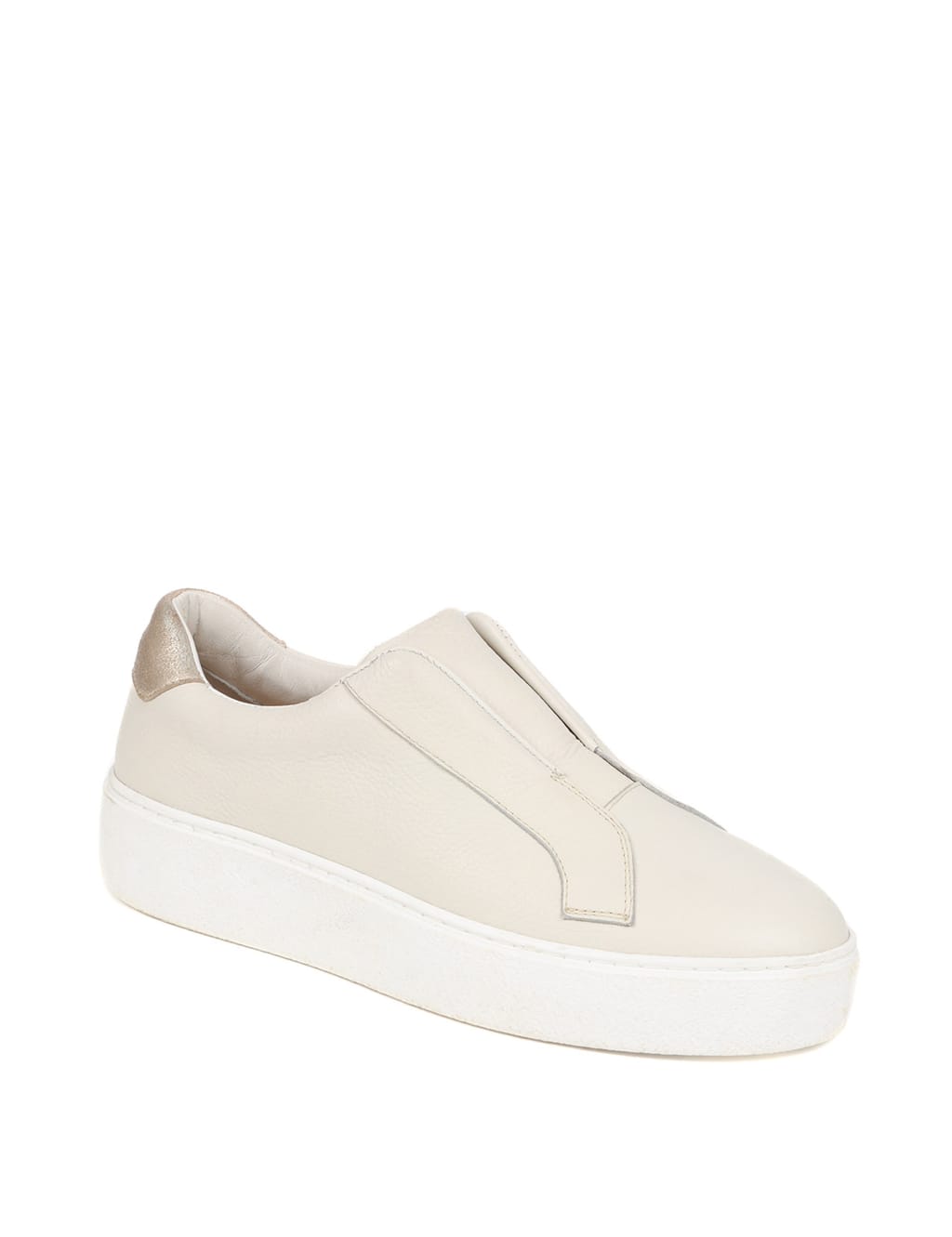 White leather platform slip on sneakers cheap