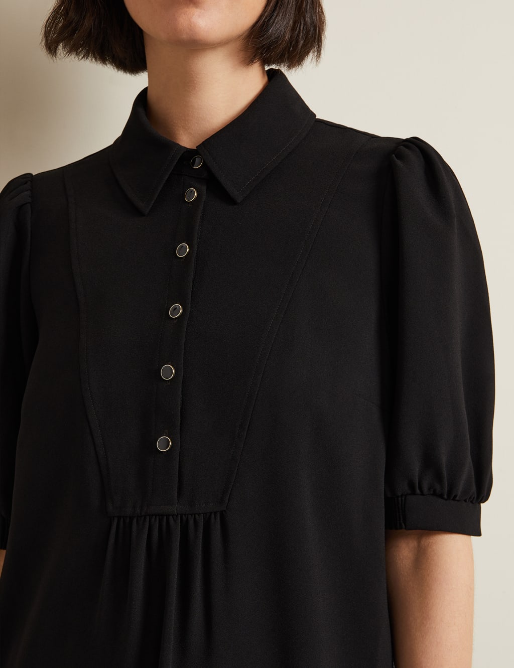 Collared Button Detail Mini Swing Dress 5 of 6