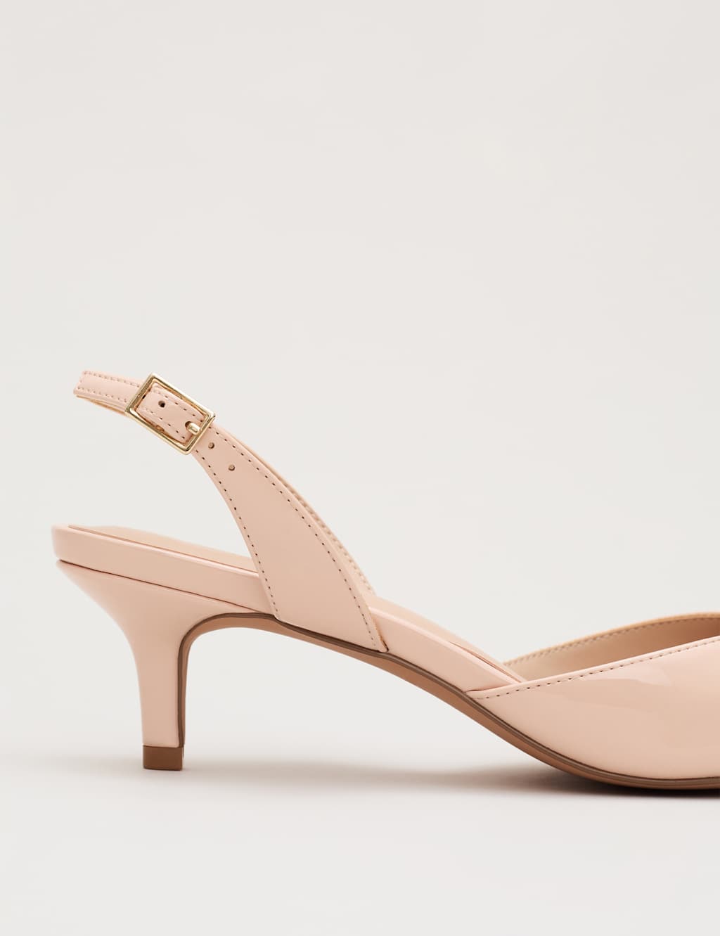 Patent Leather Bow Kitten Heel Sandals 7 of 8