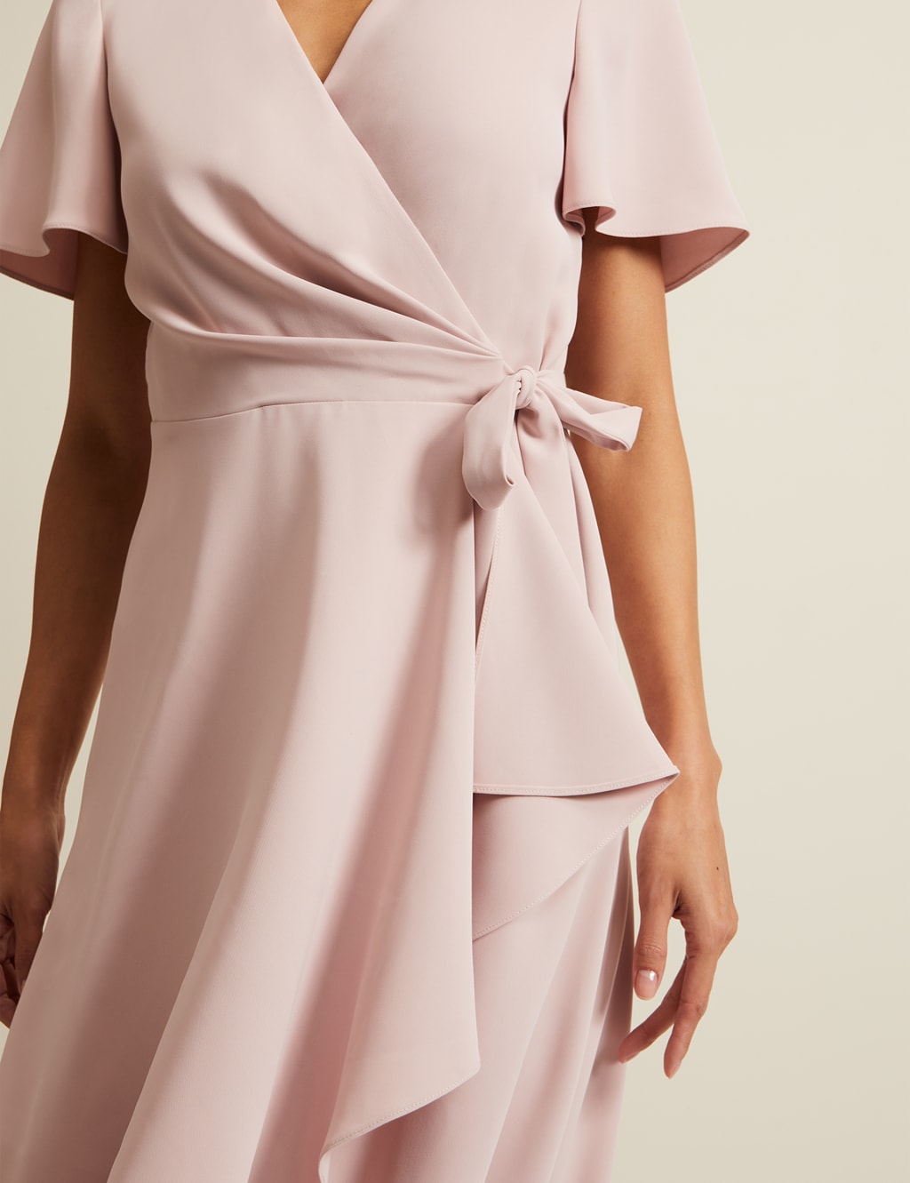 Vervain ruffle sleeve wrap dress on sale