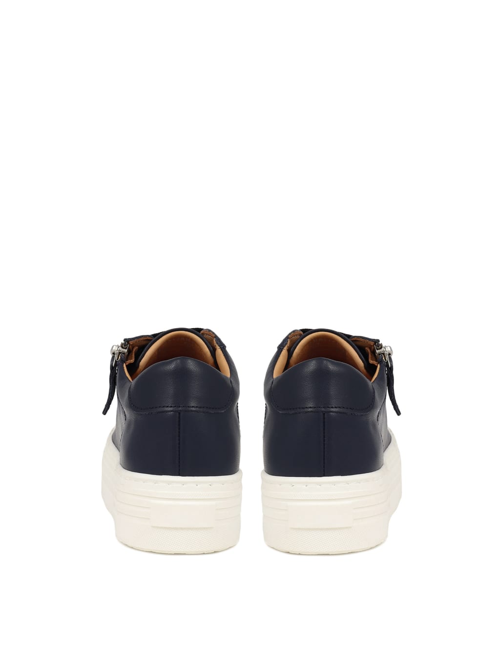 Leather Lace Up Flatform Trainers 6 of 7