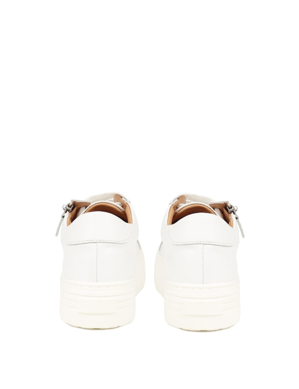 Leather Lace Up Flatform Trainers 7 of 8