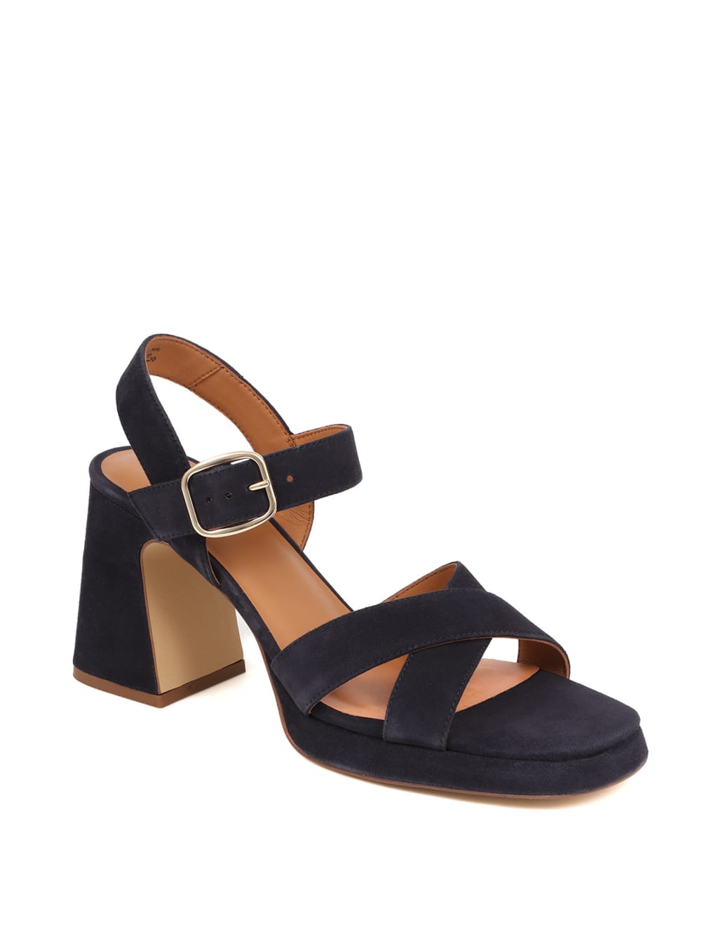 Suede Ankle Strap Block Heel Platform Sandals 4 of 7