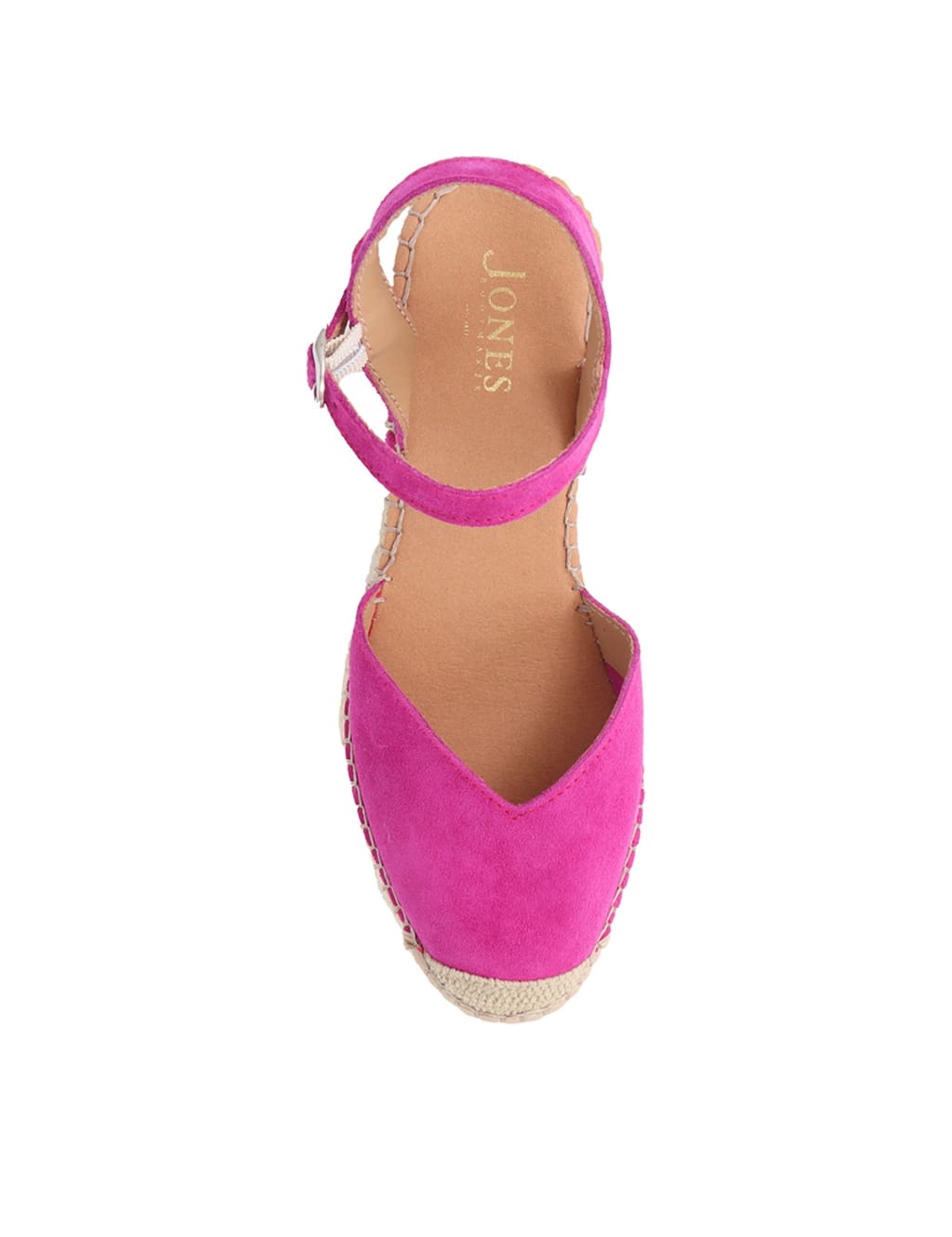 Leather Buckle Wedge Espadrilles