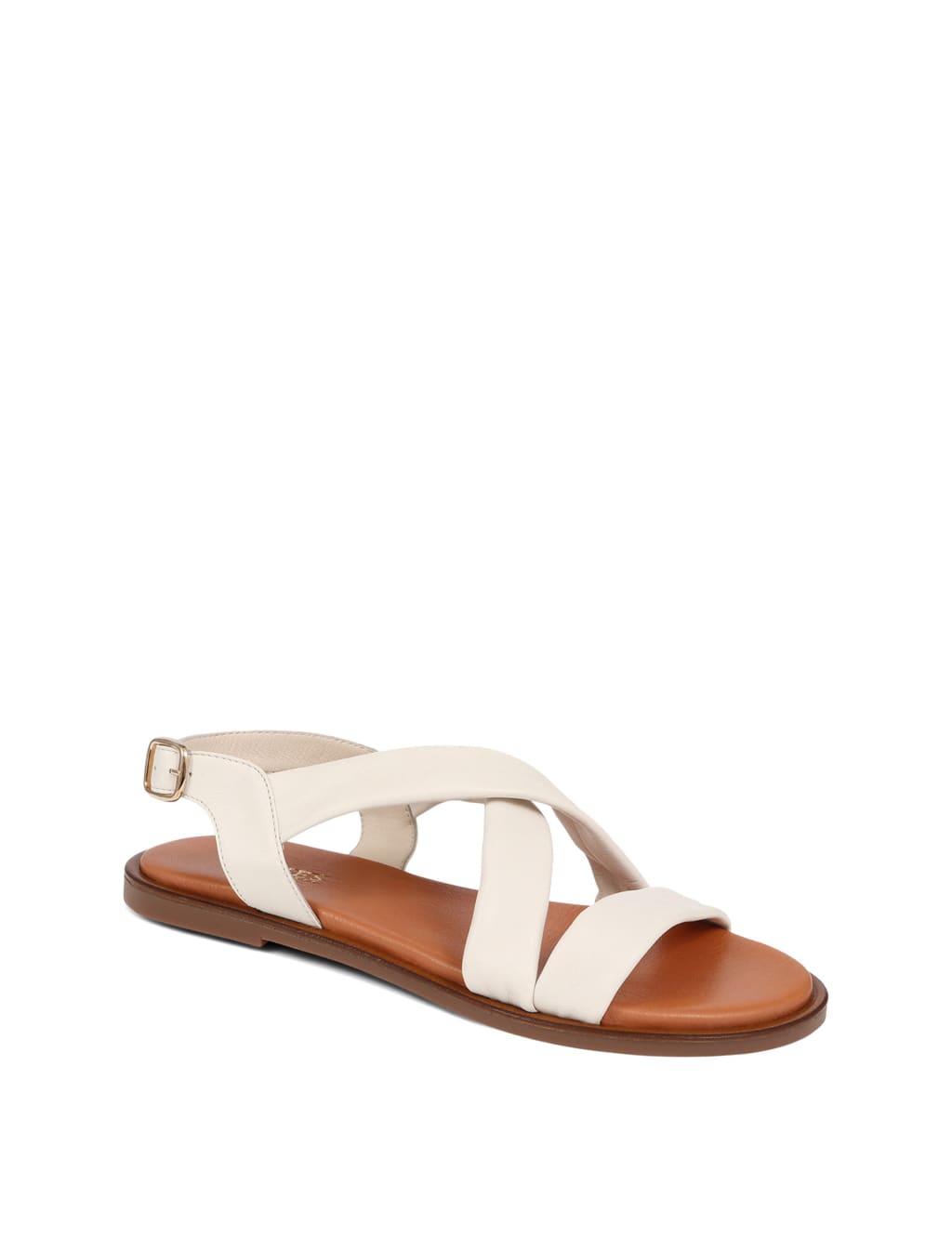 Leather Ankle Strap Flat Sandals 4 of 7
