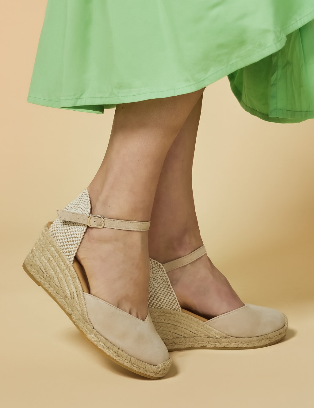 Suede Ankle Strap Wedge Espadrilles Jones Bootmaker M S