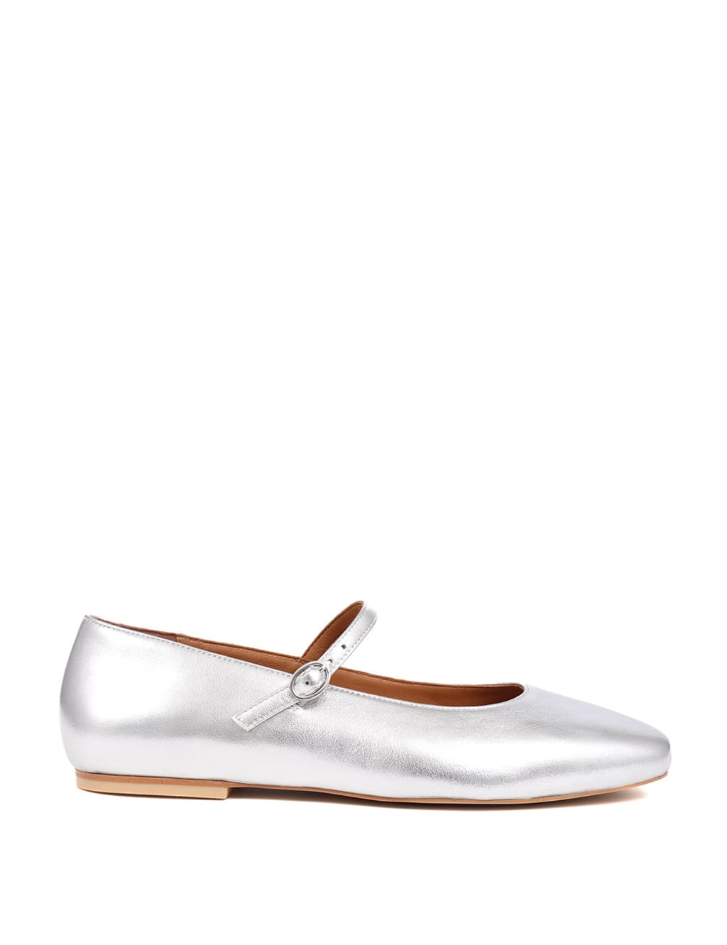 Leather Buckle Flat Pumps 2 of 7
