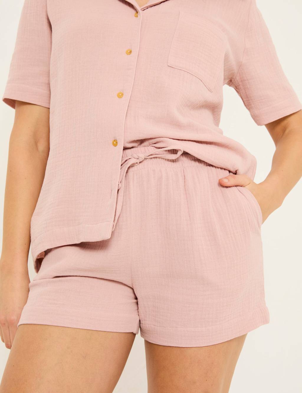 Pure Cotton Textured Shortie Set 5 of 9