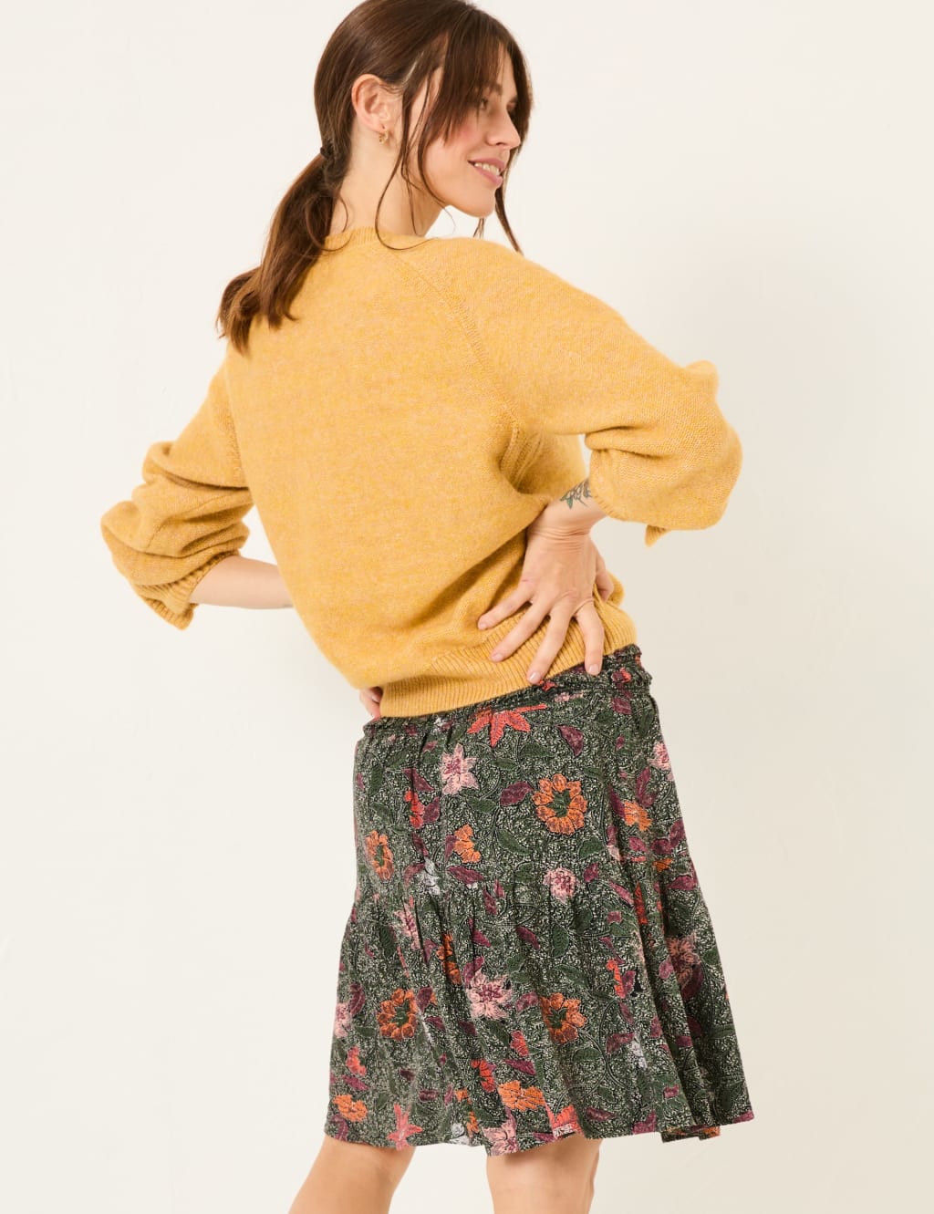 Floral Mini Skater Skirt 3 of 5
