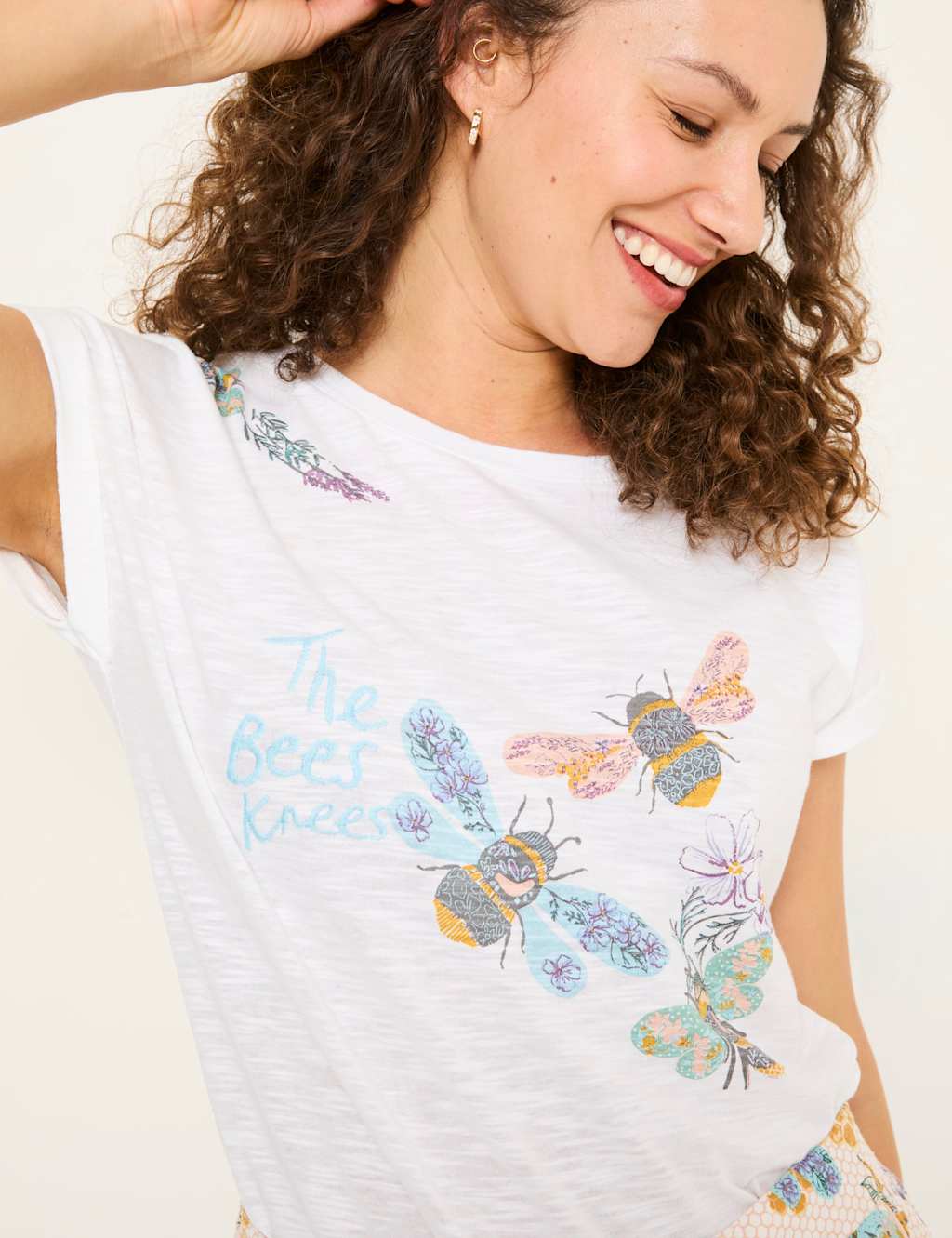 Cotton Rich Bee Print T-Shirt 4 of 6