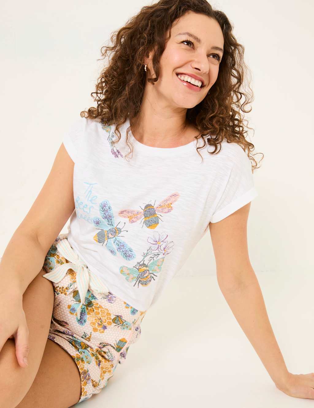 Cotton Rich Bee Print T-Shirt 6 of 6