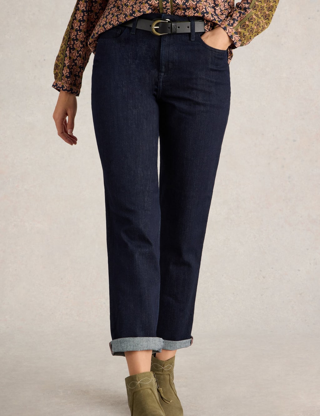 High Waisted Straight Leg Jeans 3 of 6