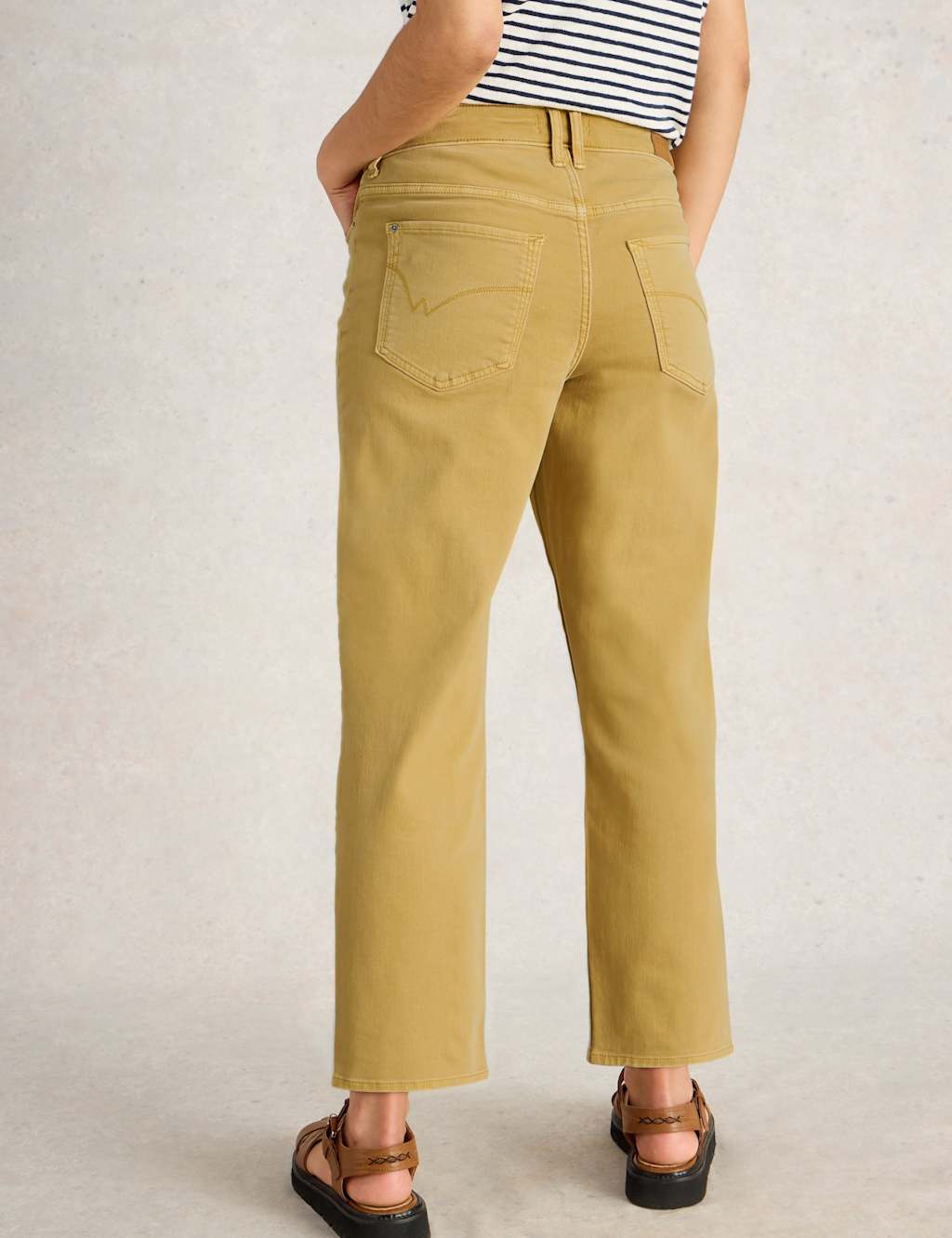 Mid Rise Straight Leg Cropped Jeans 4 of 6