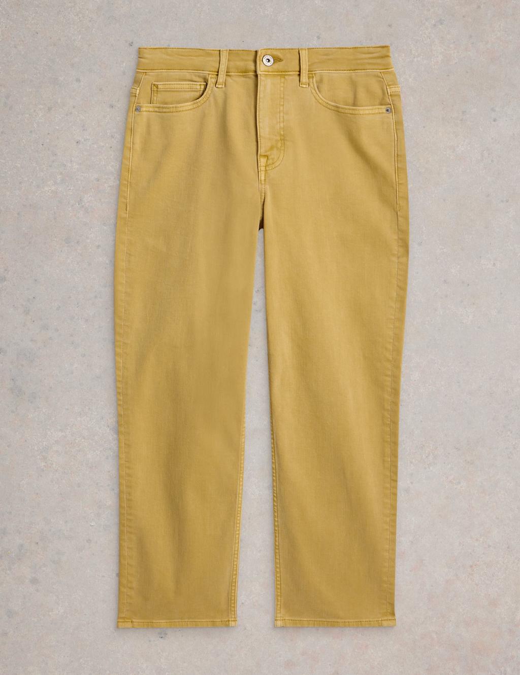 Mid Rise Straight Leg Cropped Jeans 2 of 6