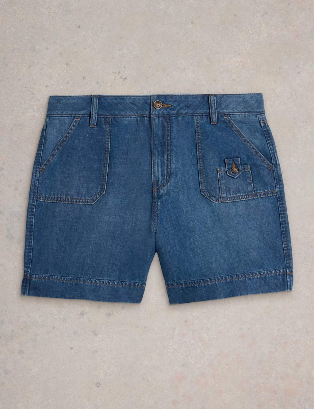 Denim Utility Shorts 2 of 5