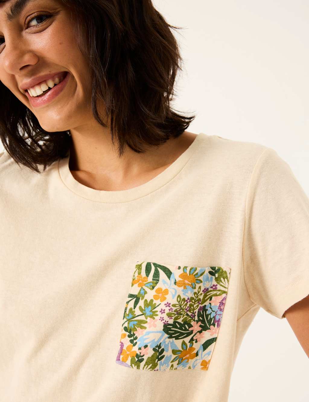 Cotton Linen Peacock Pocket Pyjama Top 4 of 5