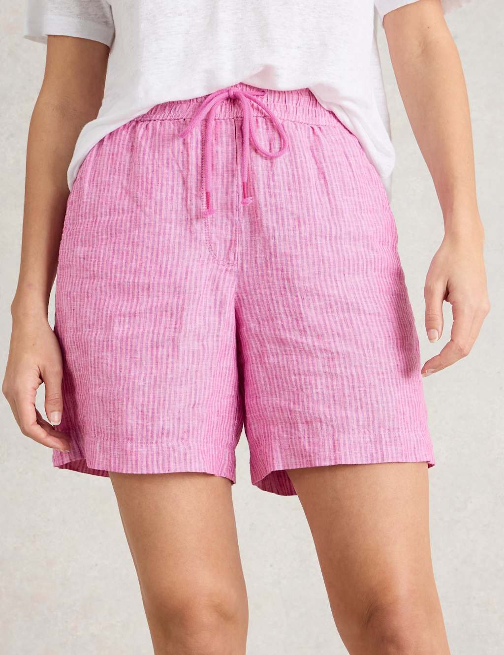 Pure Linen Striped Shorts 5 of 6