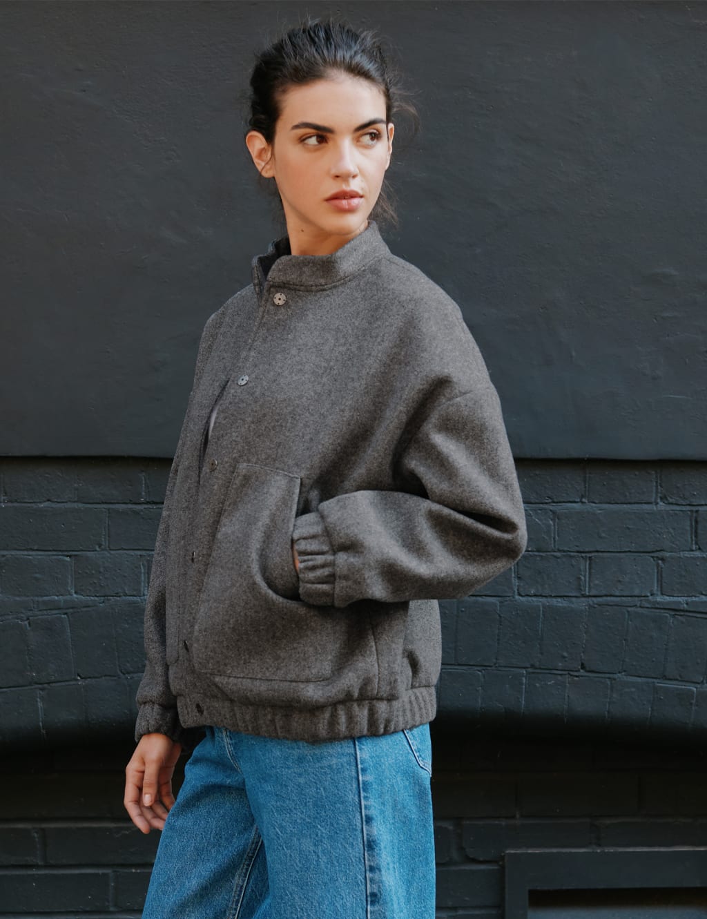 Flannel Bomber Jacket Albaray M S