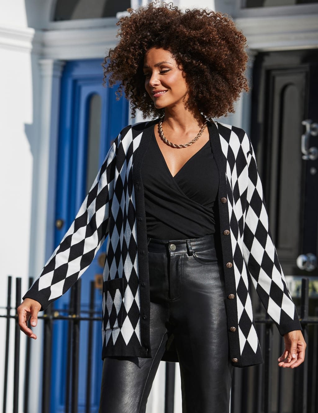 Argyle Longline Cardigan 5 of 6